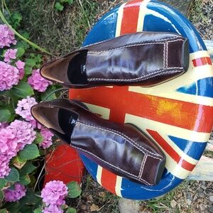 Paul Green Deep Brown Leather Lucy Sport Loafers Size 5.5